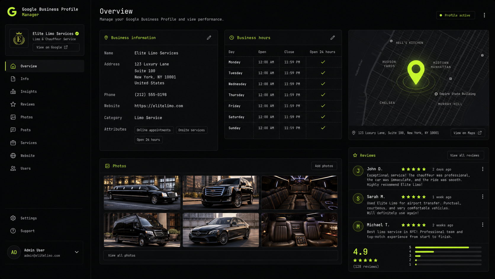 Google Business Profile Optimization for Limo Companies